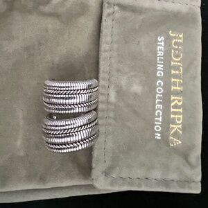 Judith Ripka Sterling Hoop Pierced Earrings